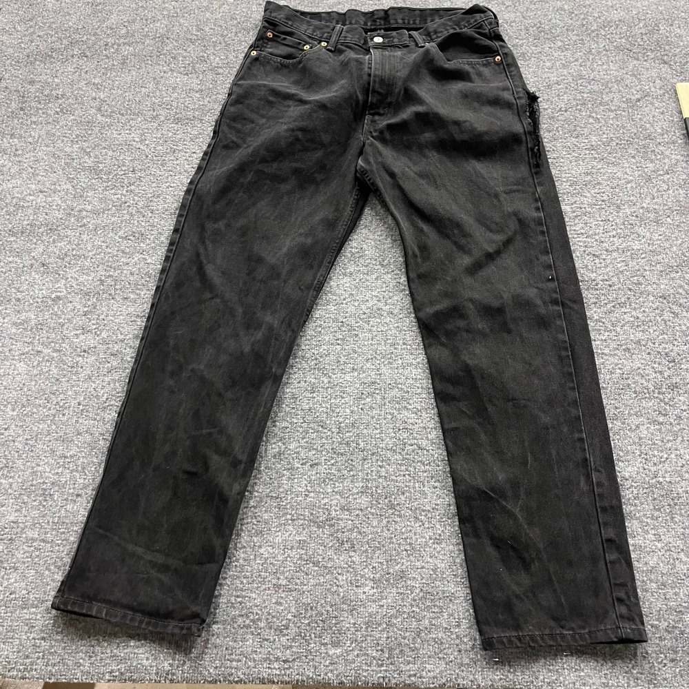 Levi's Jeans Mens Size 36x34 Black 550 Relaxed Fit Tapered Leg Denim Casual